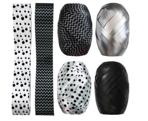 Opakowanie Zestaw wstążek biało-czarne 8szt