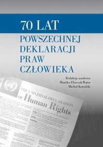 Okładka książki 70 lat Powszechnej Deklaracji Praw Człowieka