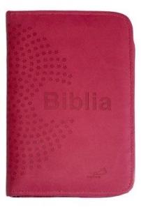 Okładka książki Biblia z kolorową wkładką (różowa z suwakiem)