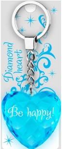 Opakowanie Brelok Serce diamentowe Be happy!