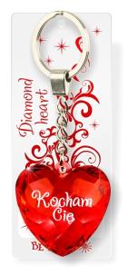 Opakowanie Brelok Serce diamentowe Kocham Cię