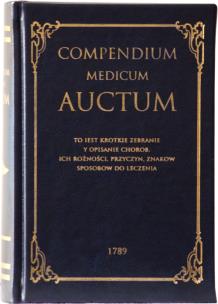 Okładka książki Compendium Medicum Auctum. To iest: krotkie zebranie i opisanie chorob ich rożności, przyczyn, znakow, sposobow do leczenia