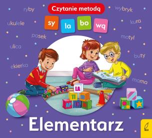 Elementarz Czytanie metodą sylabową. Autor: Monika Sobkowiak. Multiszop.pl Okładka książki Elementarz Czytanie metodą sylabową