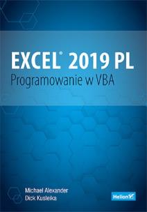 Okładka książki Excel 2019 PL. Programowanie w VBA. Vademecum