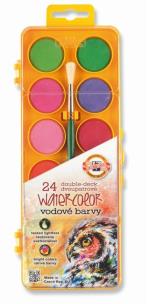 Opakowanie Farby akwarelowe transparentne 24 kolory + pędzel