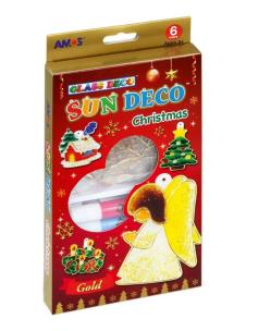 Opakowanie Farby witrażowe 6 kolorów + witraże christmas AMOS