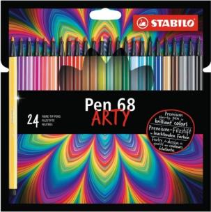 Opakowanie Flamastry Pen 68 Arty etui 24 kolory STABILO