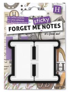 Opakowanie Forget me sticky notes kart samoprzylepne litera H