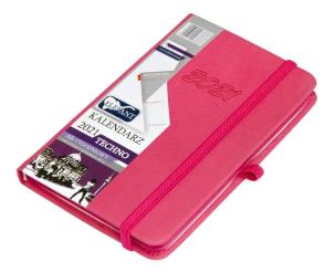 Okładka książki Kalandarz 2021 A6 tyg.Techno różowy ELEFANT