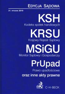 Okładka książki Kodeks spółek handlowych KRS MSiG w31