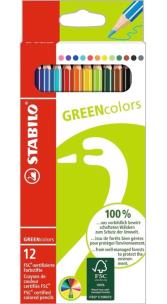 Opakowanie Kredki Greencolors etui 12 kolorów STABILO