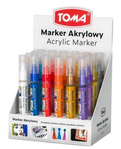 Opakowanie Marker akrylowy mix (24szt) TOMA