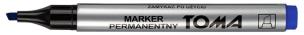 Opakowanie Marker permanentny ścięty niebieski (10szt) TOMA
