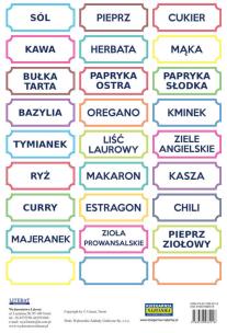 Okładka książki Naklejki Przyprawy (kolorowe)