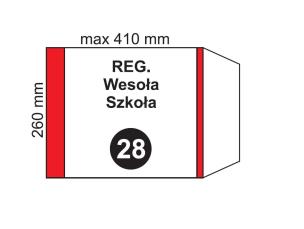 Opakowanie Okładka na podr regulowana NR 28 (20szt)