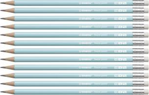 Ołówek Swano Pastel HB z gumką niebieski (12szt). Wydawca: Stabilo. Multiszop.pl Opakowanie Ołówek Swano Pastel HB z gumką niebieski (12szt)