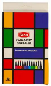 Opakowanie Pisaki spiralne YSL 12 kolorów TOMA
