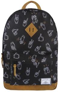 Okładka książki Plecak dwukomorowy czarny Dłonie PAUL&CO