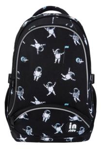 Opakowanie Plecak trzykomorowy czarny Kosmonauci