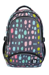 Okładka książki Plecak trzykomorowy szary pastelowe Plamki