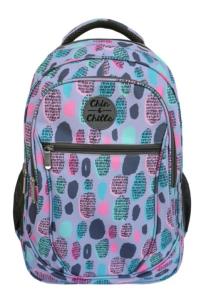 Opakowanie Plecak trzykomorowy szary pastelowe Plamy