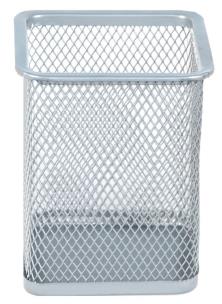 Opakowanie Pojemnik na długopis metalowy kwadrat srebrny PB 12