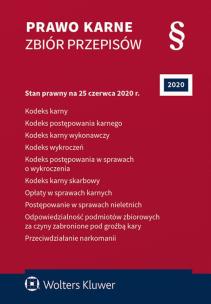 Okładka książki Prawo karne Zbiór przepisów w.58/2020