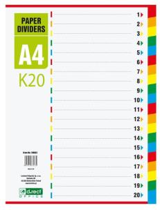 Opakowanie Przekładki kartonowe 1-20 K20 D.RECT