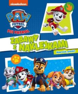 Okładka książki Psi Patrol. Zabawy z naklejkami 4 Naprzód, pieski!