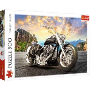 Opakowanie Puzzle 500 Czarny motocykl TREFL