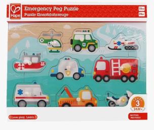 Ratunkowa układanka z kółkami. Wydawca: Hape. Multiszop.pl Opakowanie Ratunkowa układanka z kółkami