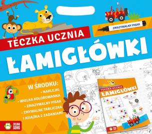 Okładka książki Teczka ucznia z pisakiem. Łamigłówki