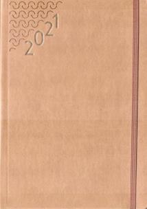 Opakowanie Terminarz 2021 A5 Flex z gumką brązowy