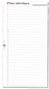 Opakowanie Wkład do organizera ST Plan miesiąca ANTRA