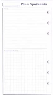 Opakowanie Wkład do organizera ST Plan spotkań ANTRA