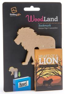 Opakowanie WoodLand Lion drewniana zakładka do książki - lew