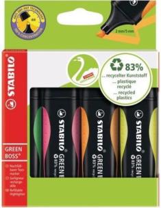 Opakowanie Zakreślacz Boss Green etui 4 kolory STABILO