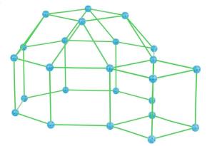 Opakowanie Zwariowany namiot zielono-niebieski świecący