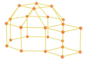 Opakowanie Zwariowany namiot żółto-pomarańczowy