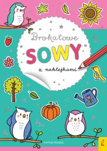 Okładka książki Brokatowe sowy z naklejkami