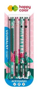 Opakowanie Długopis usuwalny Afrykanki 0,5mm niebieski 4szt