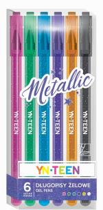 Opakowanie Długopis żelowy 6 kolorów Metallic YN TEEN