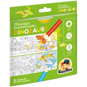 Okładka książki Dłuuugie kolorowanki Dinozaury