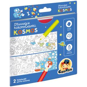 Dłuuugie kolorowanki Kosmos. Autor: Opracowanie zbiorowe. Multiszop.pl Okładka książki Dłuuugie kolorowanki Kosmos