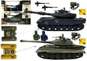 Opakowanie Dwa czołgi Zdalnie Sterowane z Ładowarkami R/C