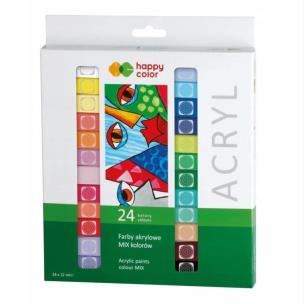 Farba akrylowa 12ml 24 kol HAPPY COLOR. Wydawca: GDD. Multiszop.pl Opakowanie Farba akrylowa 12ml 24 kol HAPPY COLOR