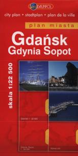 Okładka książki Gdańsk Gdynia Sopot Plan miasta 1:22 5000