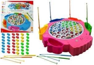 Opakowanie Gra Zręcznościowa Łowienie Rybek 4 Wędki Różowa