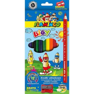 Opakowanie Kredki ołówkowe jumbo 12 kolorów + temperówka