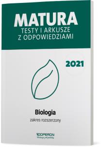 Okładka książki Matura 2021 Biologia testy i arkusze zakres rozszerzony